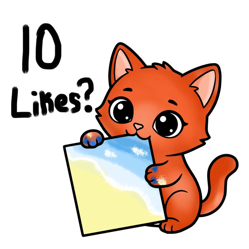 a small cat with a blank sheet of paper in its hand. the cat is sooooooo cute!