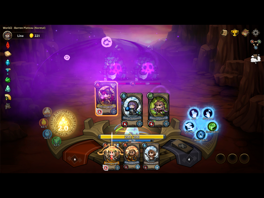 Heroes Wanted - Heroes Wanted card battle gameplay featuring hero combinations and elemental synergies