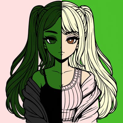 realistic girl split