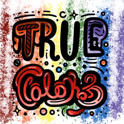 "true colors" written