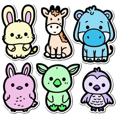 cute animal stickers