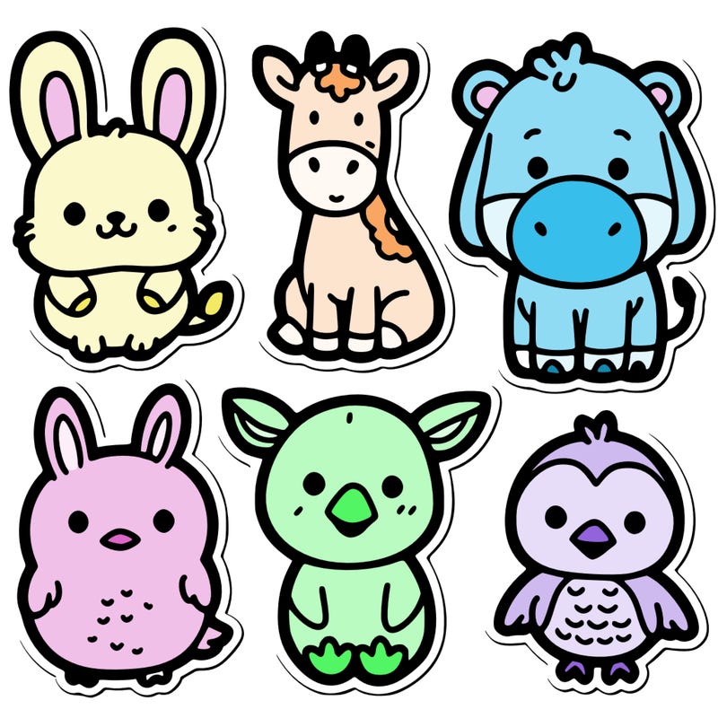 cute animal stickers