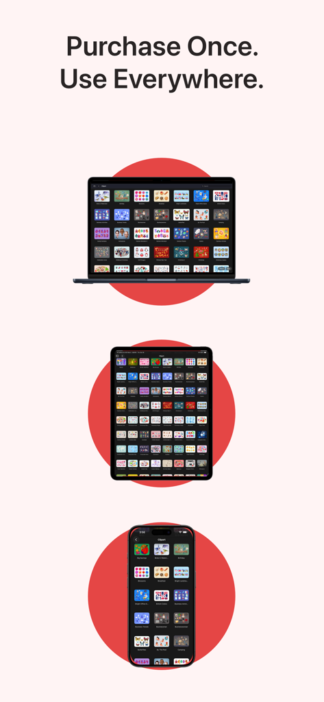 Toolbox for MS PowerPoint app shown on MacBook iPad and iPhone