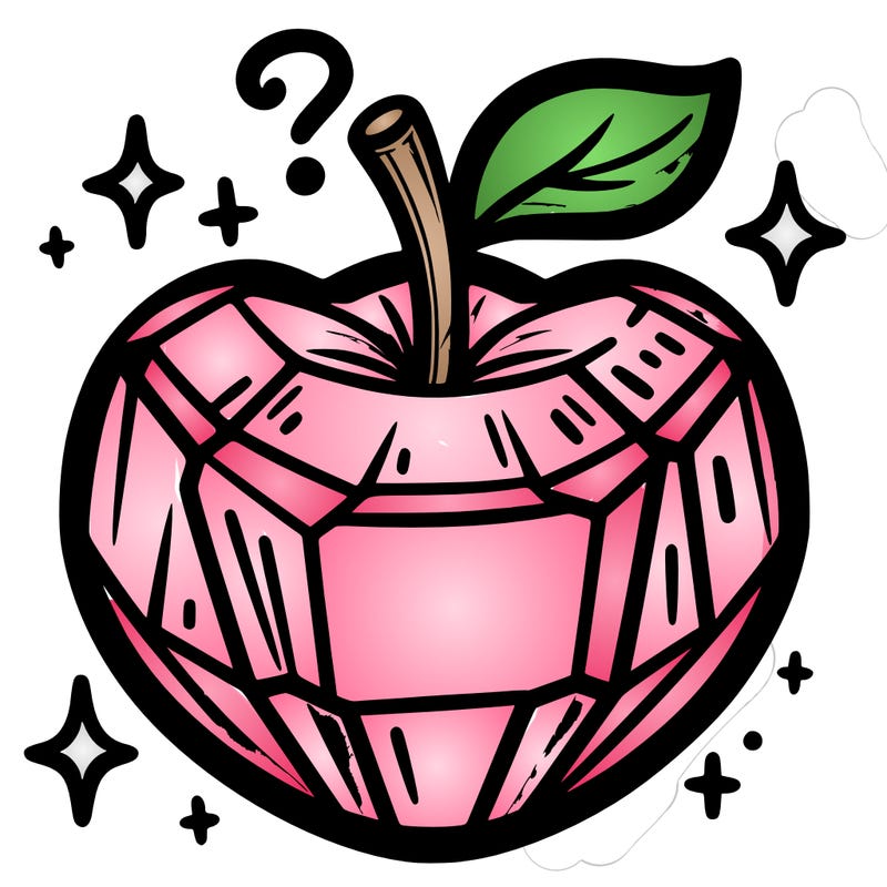 very shiny crystal apple