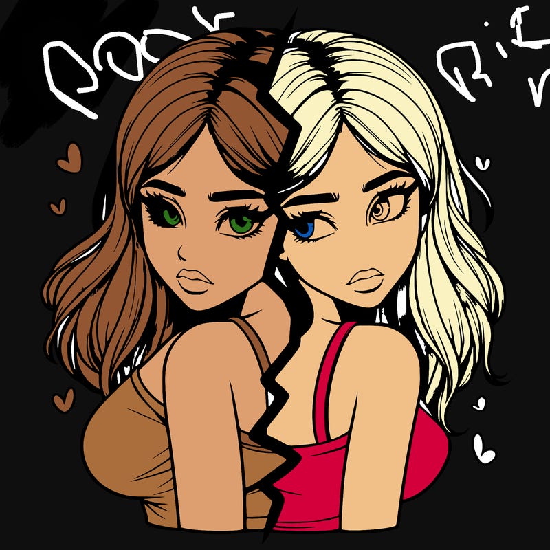 realistic girl split