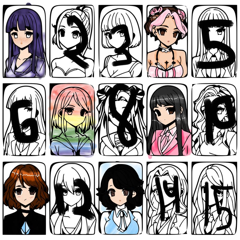 girls that look diffrent anime