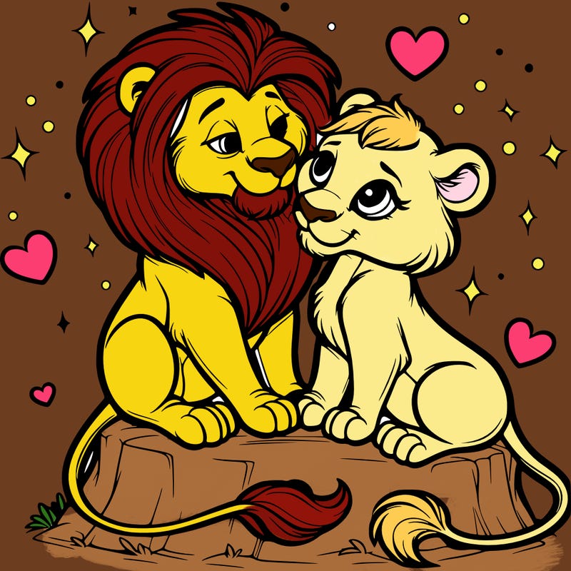 lion and lioness inlove