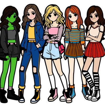 a group of teenage girls