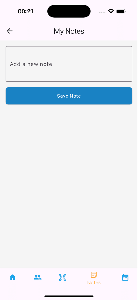 Leadretrieval for Events - Interfaz de la aplicación móvil para agregar y guardar notas a los leads del evento dentro de la aplicación Recuperación de Leads.