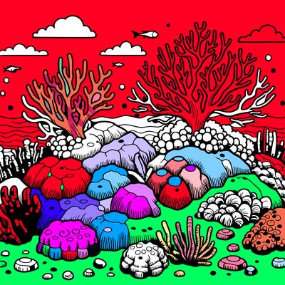 realistic coral reef