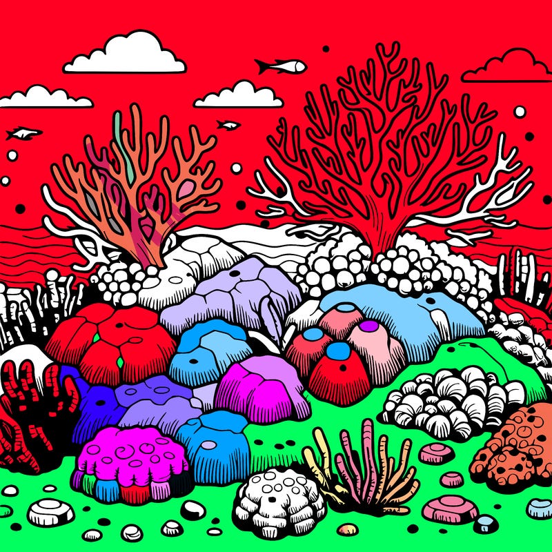 realistic coral reef