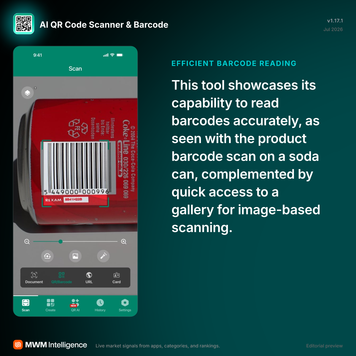 AI QR Code Scanner & Barcode - Utilities App | MWM