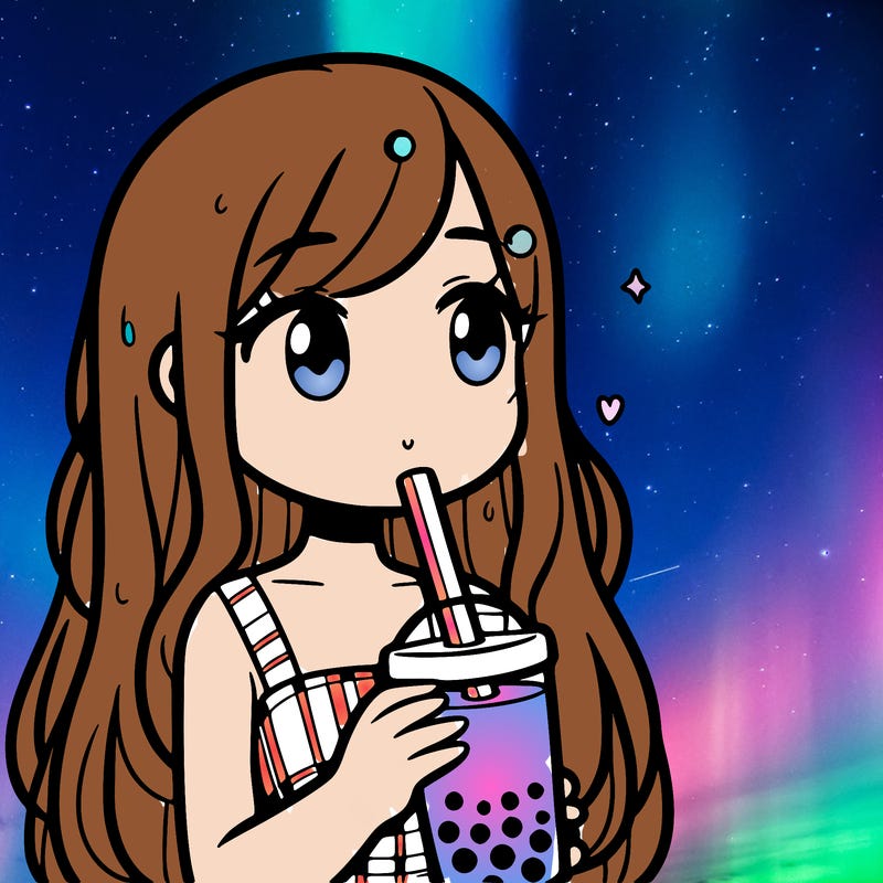 a girl drinking bubatea