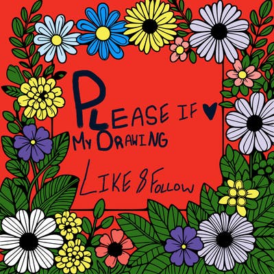 a frame out of some flowers