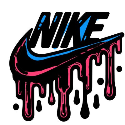 dripping nike logo