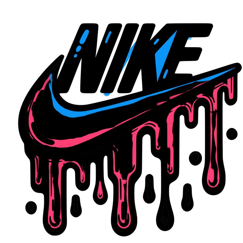 dripping nike logo