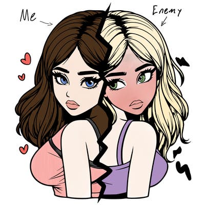 realistic girl split