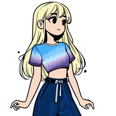 girl in a cute crop top