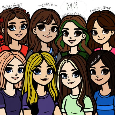 a group of teenage girls