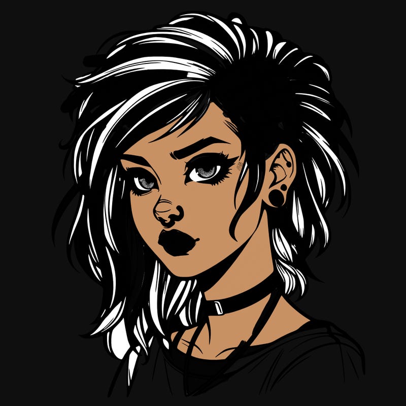 realistic punk style girl