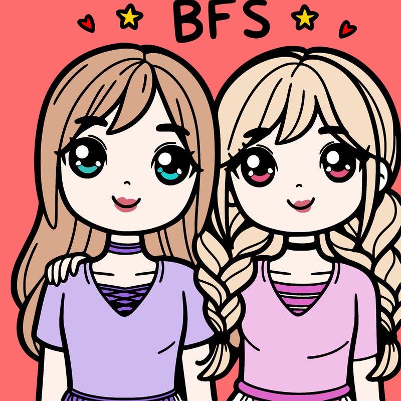 two young girls that are bffs