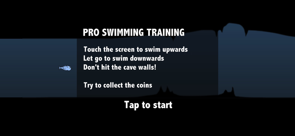 Pro Swimming Training instructions screen for Duck Life mini game