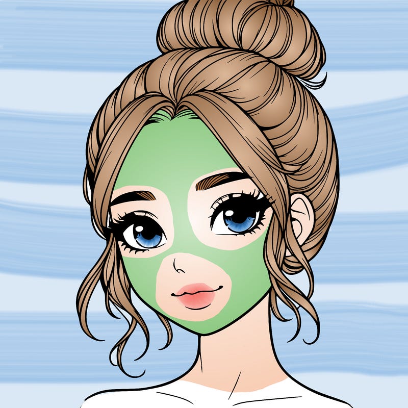realistic pretty girl with hair in bun