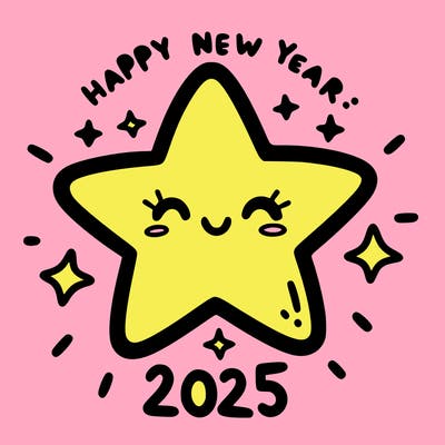 happy new year 2025 star wish