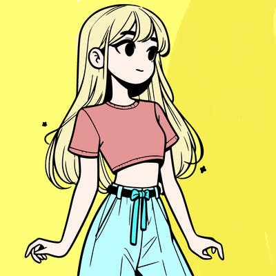 girl in a cute crop top