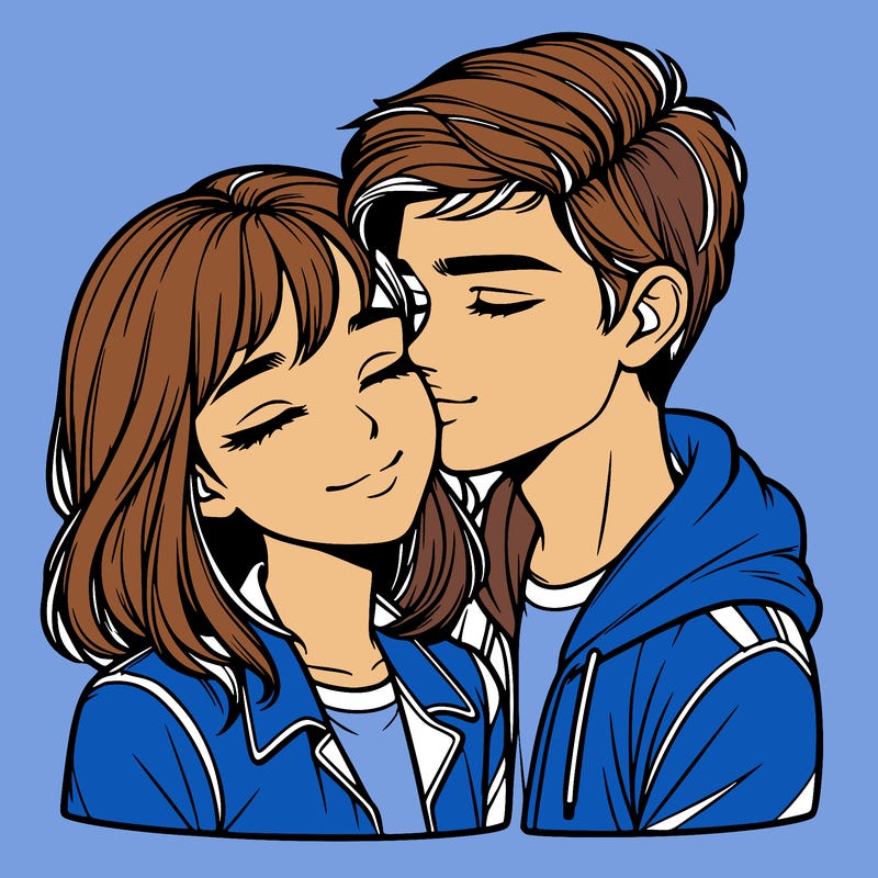 realistic girl and boy  love