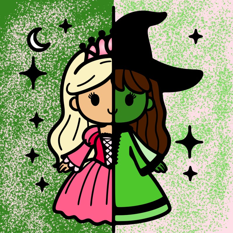 split princess and witch