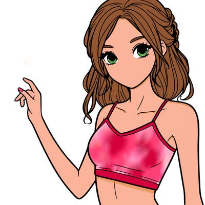 girl in crop top