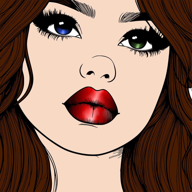 really realistic girl with lips