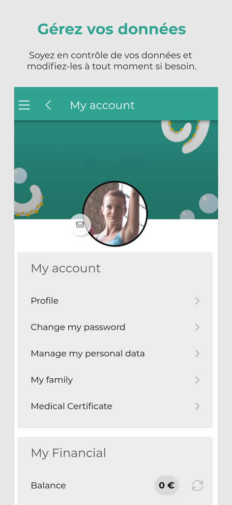 Swimpy - Swimpy app account management interface for personal and family data