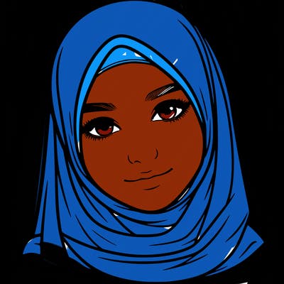realistic girl with hijap