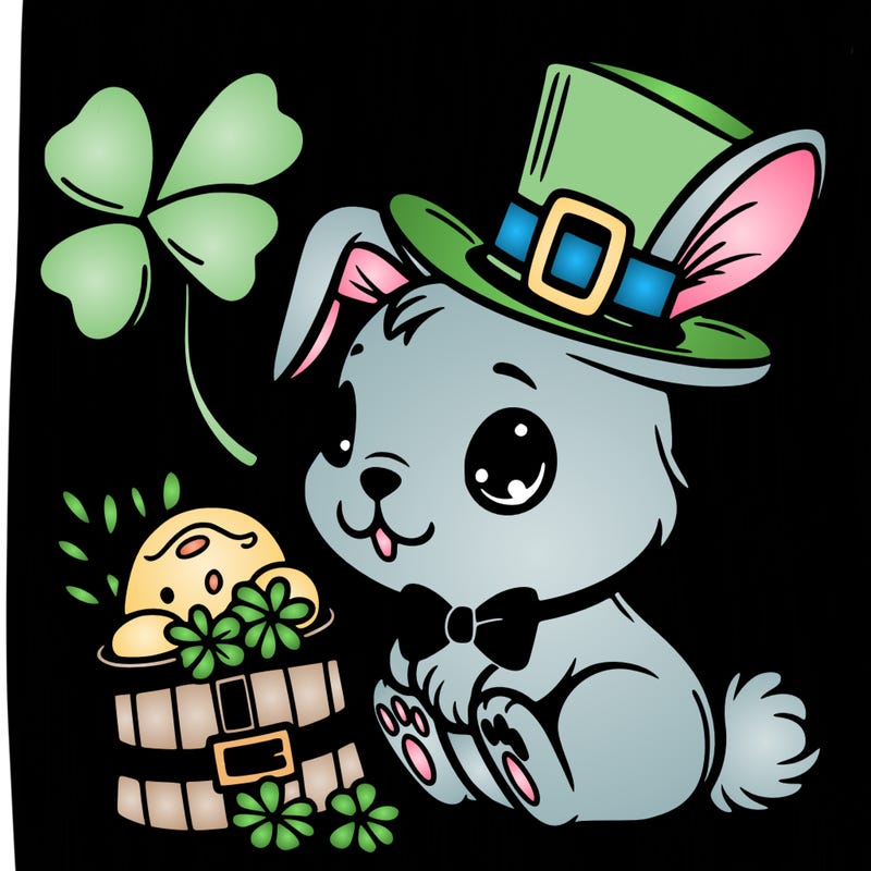 st. patrick's day, bunny.