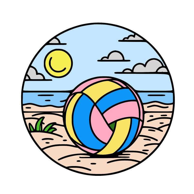 volleyball on a beach