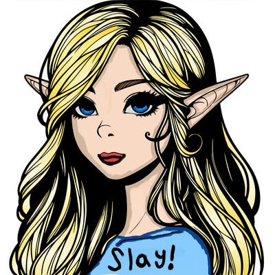 elf girl realistic dark fantasy