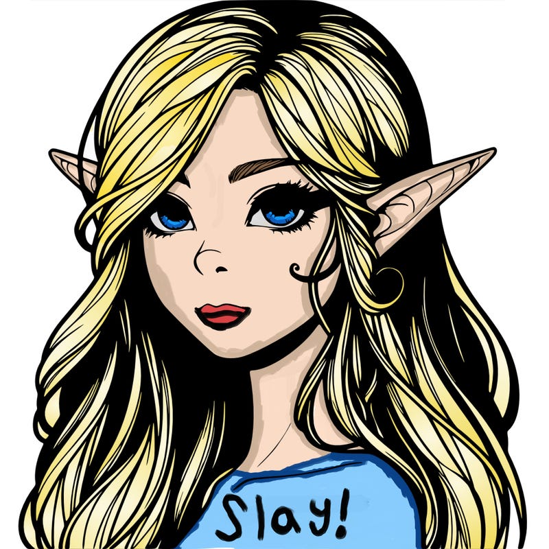 elf girl realistic dark fantasy