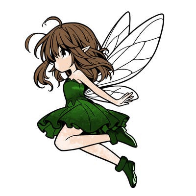 manga fairy flying