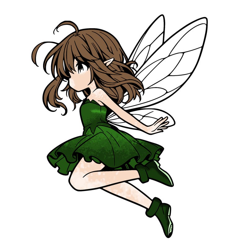 manga fairy flying