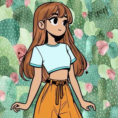 girl in a cute crop top
