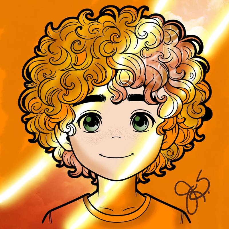 realistic curly hair boy