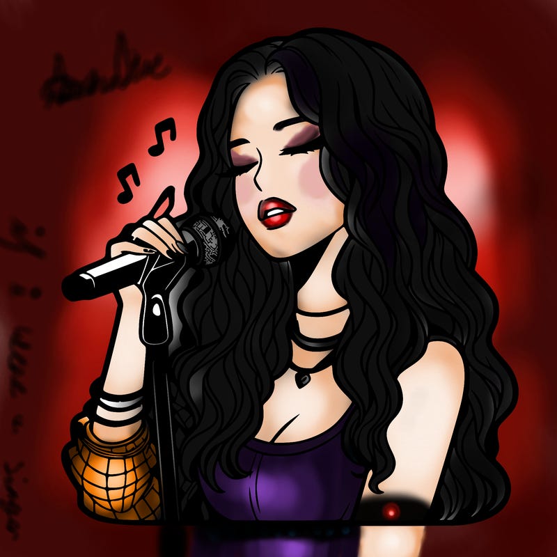 realistic female singer