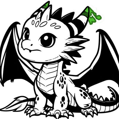 fierce baby night dragon