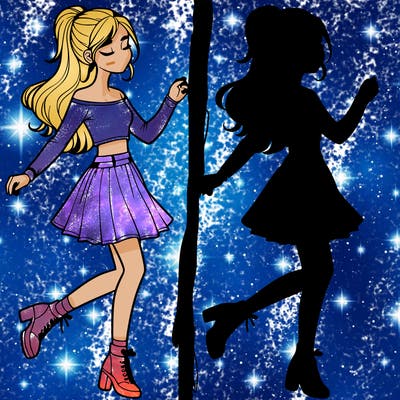 realistic girl dancing