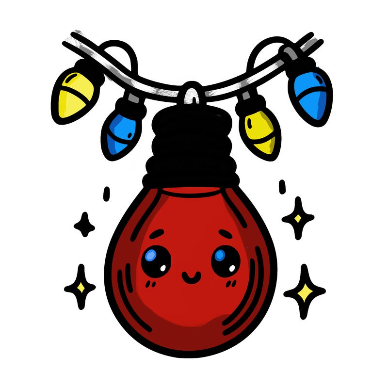 small bulb of a garland