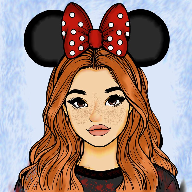 aesthetic realistic girl wearing mickey mouse ears