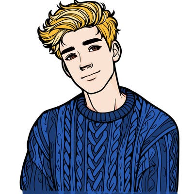 realistic guy with a beautiful jumper