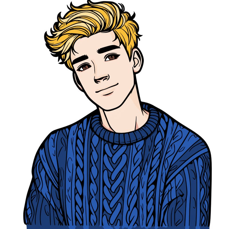 realistic guy with a beautiful jumper